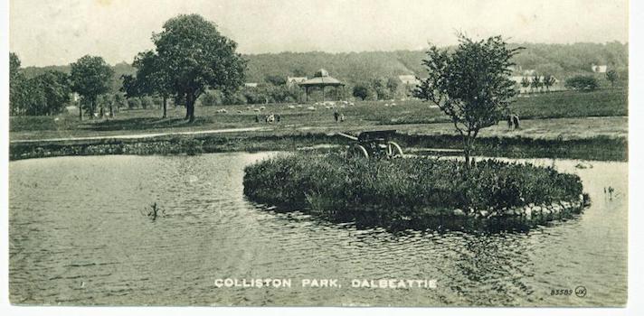 Gun on Pond Collision park Dalbeattie