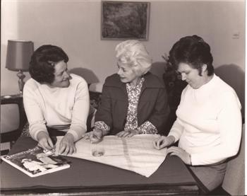 Ada Johnston with her dressmaking class